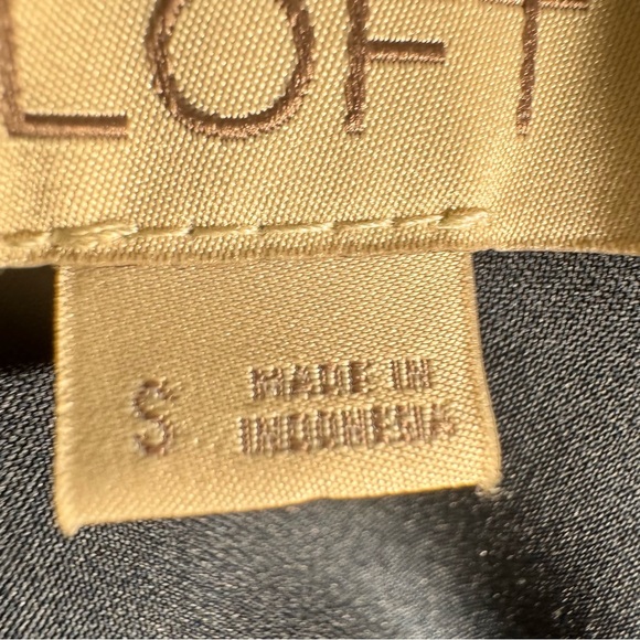 LOFT Red Flounce Fleur Floral Drop Waist Long Sleeve Shift Dress Size Small - Picture 10 of 11